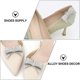thumbnail image 5 of 1 par de clips de zapatos con pajarita (plata), zapatos desmontables, pajarita con dijes, zapatos, joyería, decoración, accesorios para zapatos, decoración de zapatos para novias, bodas, bailes, fies, 5 of 5