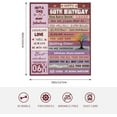 thumbnail image 3 of 60th Birthday Blanket, 60 Years Old Gifts For Women, Happy 60th Birthday Gift Ideas, Unique Soft Women Throw Blanket Decorations Gift For Birthday Mothers Day Anniversary Warm Flannel Blankets 50x60, 3 of 6