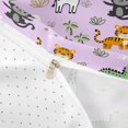 thumbnail image 4 of Castle Fairy Cartoon Jungle Animal Duvet Cover Queen,Monkey Zebra Giraffe Queen Bedding,Lavender Pink,Reversible,3-Piece,No Comforter,1 Duvet Cover and 2 Pillowcases, 4 of 6