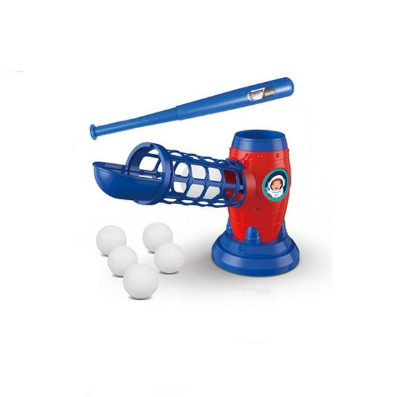 Pitching Machine with Plastic Baseball Bat for Toddler Kids Sports Outdoors Toys Training Equipment Batting Practice Toys Gifts for Youth Boys Girls