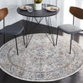 thumbnail image 2 of SAFAVIEH Moondust Gino Oriental Polyester Area Rug, Ivory/Blue, 6' x 6' Round, 2 of 8