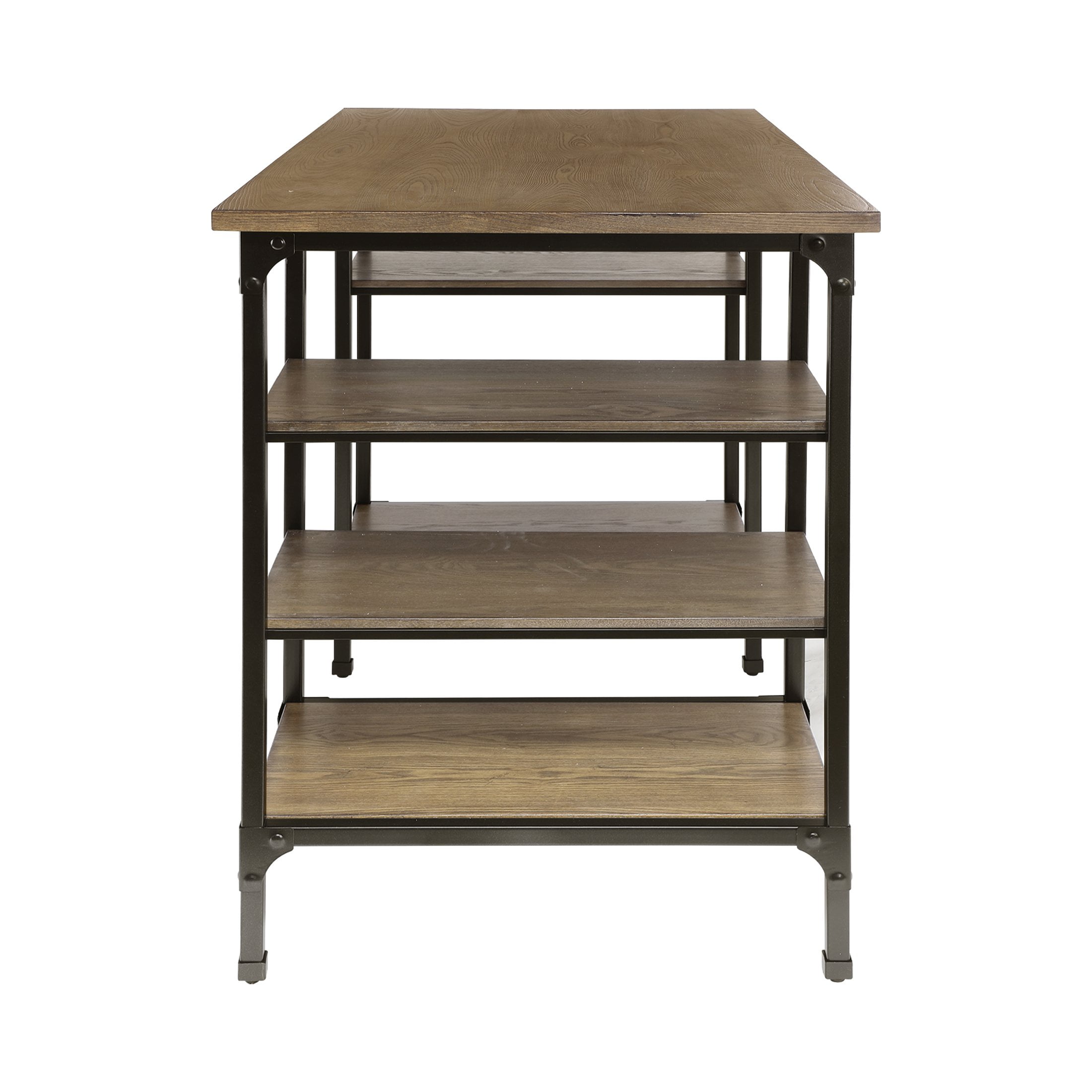 OakvillePark Raku Counter Height Writing Desk, Weathered Natural
