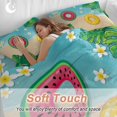thumbnail image 4 of King 4 Piece Bedding Set Summer Ocean Tropical Leaves Soft Breathable Duvet Cover and Pillowcase, Cartoon Swimming Circle Duvet Cover Set Bed Sheets for Bedroom Dormitory Guest Room, 4 of 9