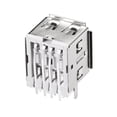 thumbnail image 3 of PCB USB Connector Type-A Dual Port Female Jack Horizontal 11.5mm Curled Edge 15pcs, 3 of 4