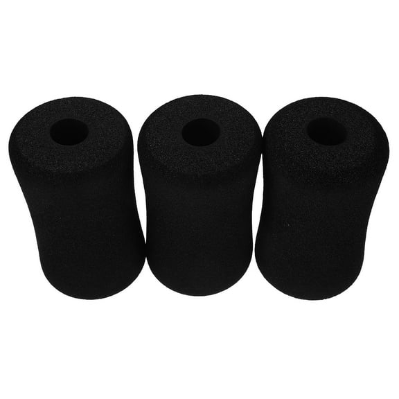 IDEANATEGRATE 3Pcs Black Sponge Pad Rolls for Fitness Equipment Universal Design Foam Rollers