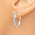 thumbnail image 3 of 14K White Gold 3mm Small Hoop Earrings 14k White Gold Earrings, 3 of 4