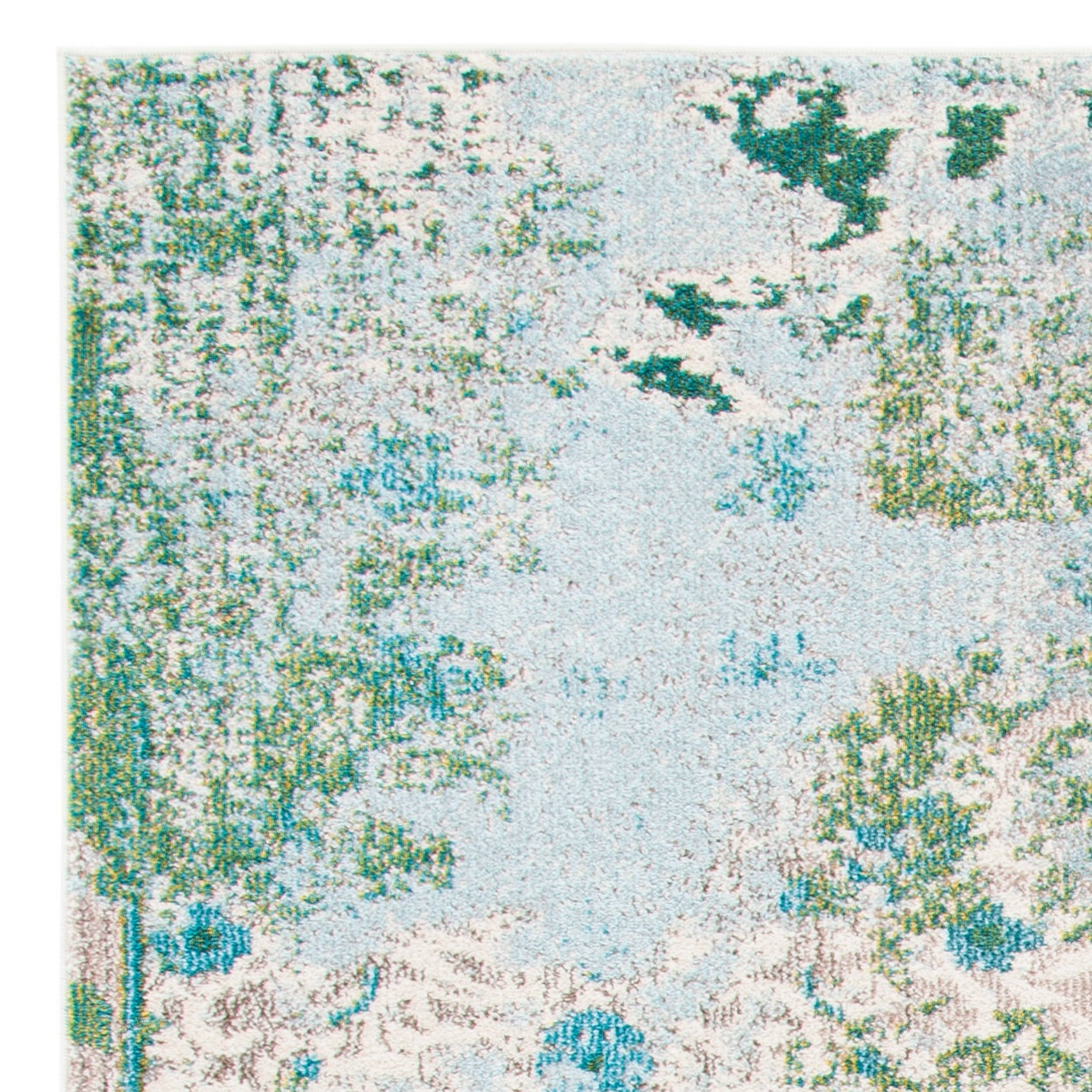SAFAVIEH Madison Seanan Abstract Area Rug, Green/Blue, 9' x 12'