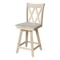 thumbnail image 5 of International Concepts Unfinished Solid Wood 24-Inch Swivel Counter Stool, 5 of 14