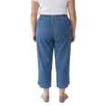 thumbnail image 3 of Turtle Bay New York Women's Capris with Studded Hem Detail in Cotton Blend Denim with Angled side Pockets (Plus Sizes), 3 of 4