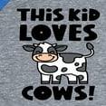 thumbnail image 3 of Instant Message - This Kid Loves Cows - Toddler & Youth Raglan Graphic T-Shirt, 3 of 5