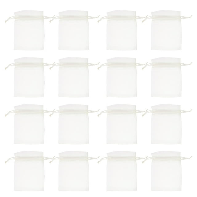100pcs Sheer Drawstring Organza Bags Organza Jewelry Candy Gift Bags Party Favors
