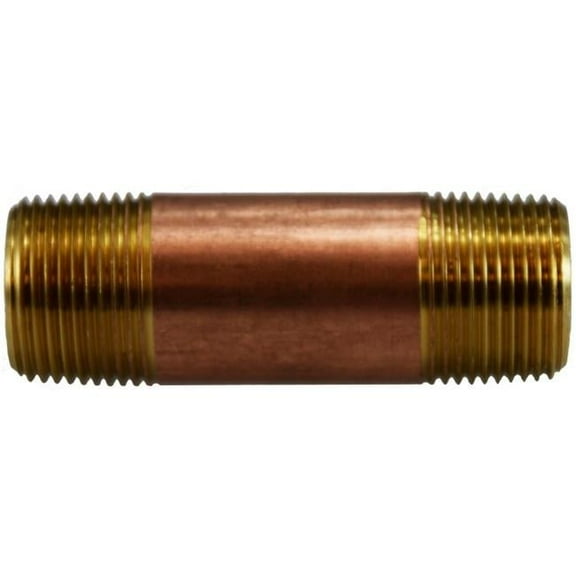 Midland Industries 40018 0.12 x 14  Red Brass Nipple