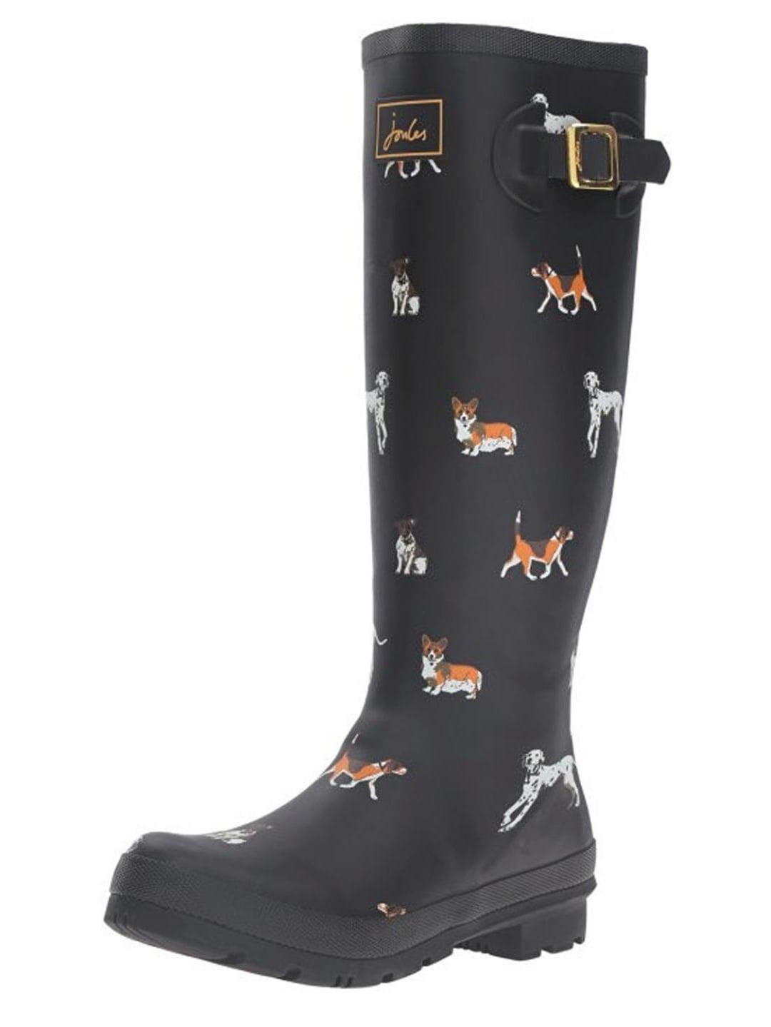 women's rain boots with dogs on them
