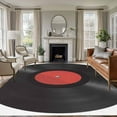 thumbnail image 2 of Vintage Record Large Area Rugs 5x8 ft |red Black Record Abstract Art Simple Washable Rug Non Slip Indoor Carpet Absorbent Floor Mat for Living Room Bedroom Dining Room, 2 of 9