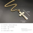 thumbnail image 3 of Collar OLEVS Gold Diamond Cross para mujer de acero inoxidable, 3 of 7