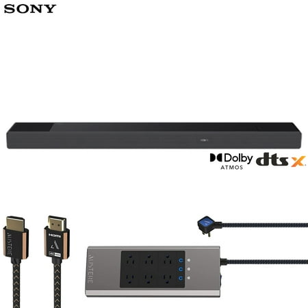 Sony HT-A7000 7.1.2ch 500W Dolby Atmos Soundbar DTS:X and 360 Reality Audio Bundle with Austere 1.5m 4K HDR HDMI Cable and 5-Series 6 Outlet Surge Protector
