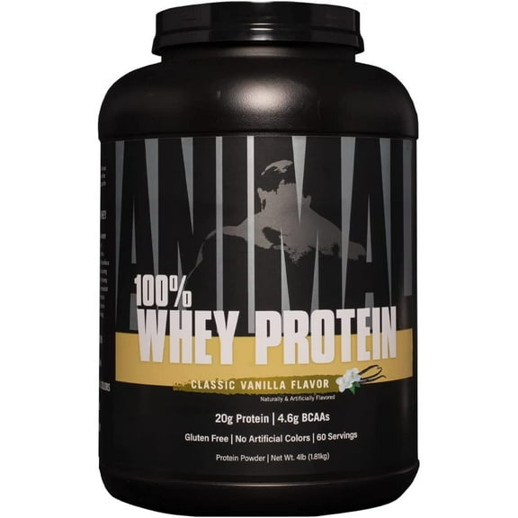 Animal 100% Whey Protein Powder, Classic Vanilla, 4 lb (1.81 kg)