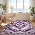 thumbnail image 3 of Design&I 3'x5' Washable Area Rug Low Profile & Durable Daily Traffic Ready Geometric Gradient Blended Central Motif Symmetrical Framed Design for Home Office, Hallway, 3 of 7
