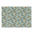 thumbnail image 1 of Grunge Cutting Board, Bullseye Hexagon Pattern with Worn out Backdrop Design with Pale Tones, Decorative Tempered Glass Cutting and Serving Board, Small Size, Navy Blue Orange Beige, by Ambesonne, 1 of 1