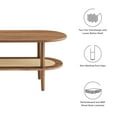thumbnail image 2 of Modway Torus Oval Coffee Table in Walnut, 2 of 9