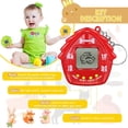 thumbnail image 3 of 4 Pieces Nano Pet Keychain Electronic Pets Nostalgic Virtual Pet Nano Digital Pet Keyring Retro Handheld Game Machine for Boys Girls Adults, 2.2 x 2.2 Inch 168 Pets, Red Blue Yellow Green, 3 of 7