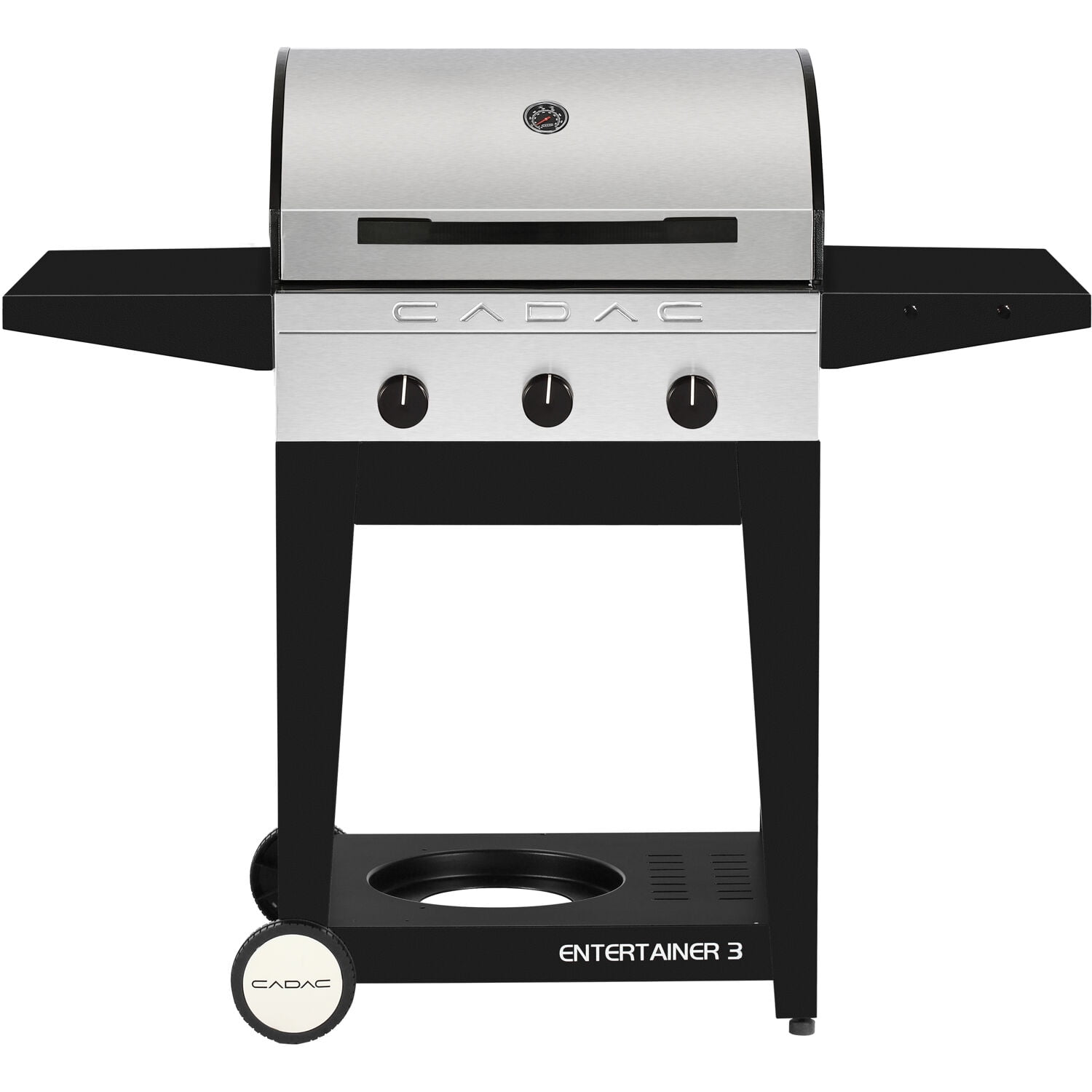 Monument Baan Vol Cadac Entertainer 3 Gas BBQ Grill with 3 Burners, plus Open Cart with Sides  Tables and Tank Storage Shelf - Walmart.com