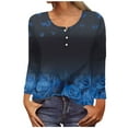 thumbnail image 1 of Pompotops Mode Femmes Imprimé Manches Longues Confortable Respirant Sweat-Shirt Col Rond en Solde, 1 of 5
