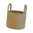 thumbnail image 4 of Cesta tejida redonda, cesta de almacenamiento de ropa, cesta de lavandería portátil transpirable multiusos, cesto para la colada para el hogar y la S, 4 of 9