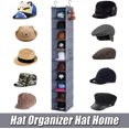 thumbnail image 3 of Baseball Cap Storage Organizer for Closet - 10-Shelf Hat Rack with 8 Loops, Space Saver Hanging Hanger, 3 of 6