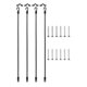 thumbnail image 3 of Paquete de 4 correas para caña de pescar con tornillos, soporte de cubierta de 18 pulgadas, bandas elásticas para kayak y barco, 3 of 9