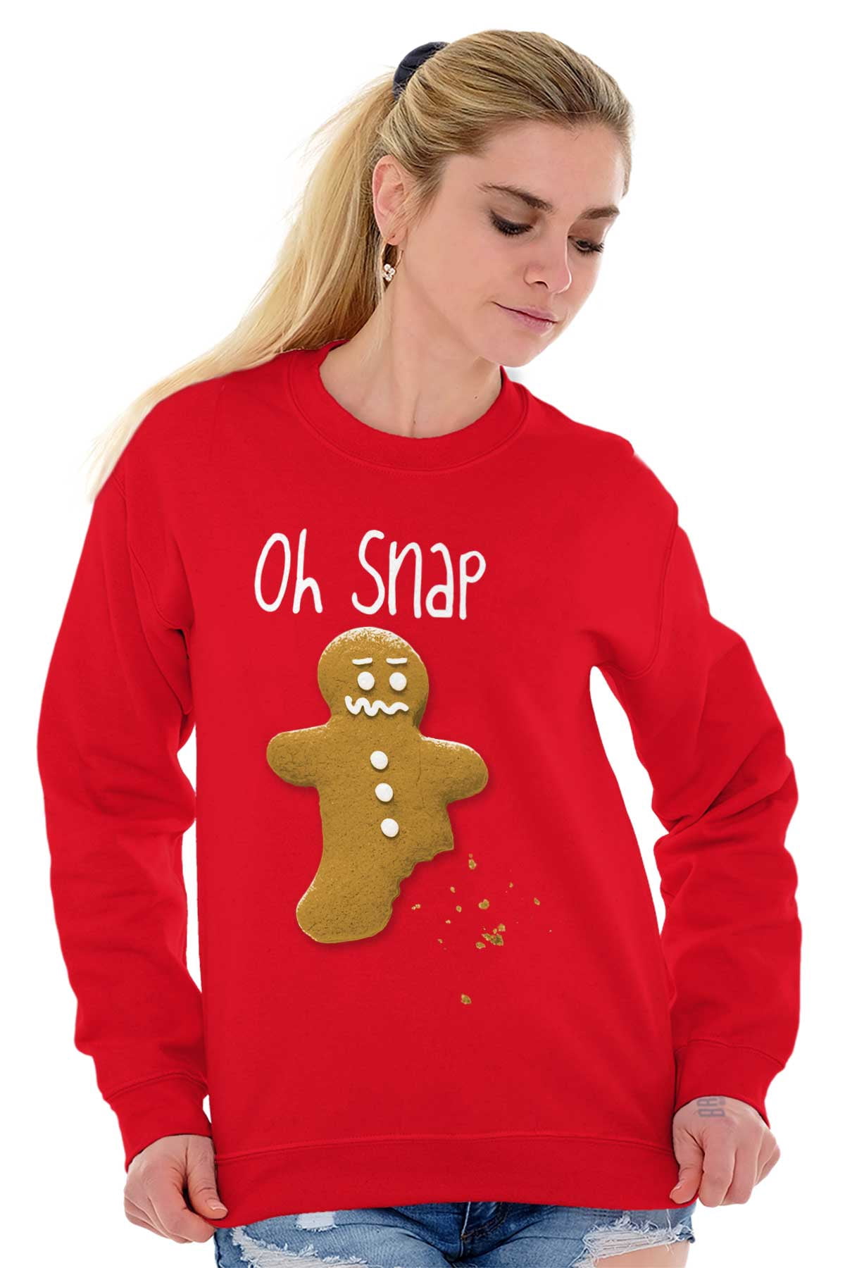 Christmas Oh Snap Gingerbread Sweatshirt for Men or Women Brisco Brands 2X  - Walmart.com