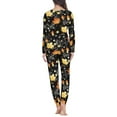 thumbnail image 3 of Suhoaziia Pajama Sets for Women Soft Stretchy Sleepwear 2-Pack Thanksgiving Maple Leaf Pants Stretchy Outfit Casual Indoor Round Neck Breathable Comfy Pjs Size 2XL, 3 of 5