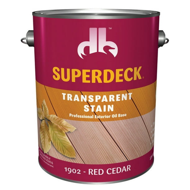 Superdeck Transparent Red Cedar OilBased Wood Stain 1 gal. Case Of