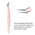thumbnail image 4 of Eyelash Extensions Fiber Tip Eyelash Tweezers Dolphin-shaped Curved Volume Tweezers Eyelash Extensions Craft Fine Angled Lash Extension Tweezers Pink, 4 of 5
