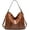 Brown, variant on CoCopeanut Women’s PU Soft Leather Handbag Designer Tassel Shoulder Tote Bag Top Handle Bags