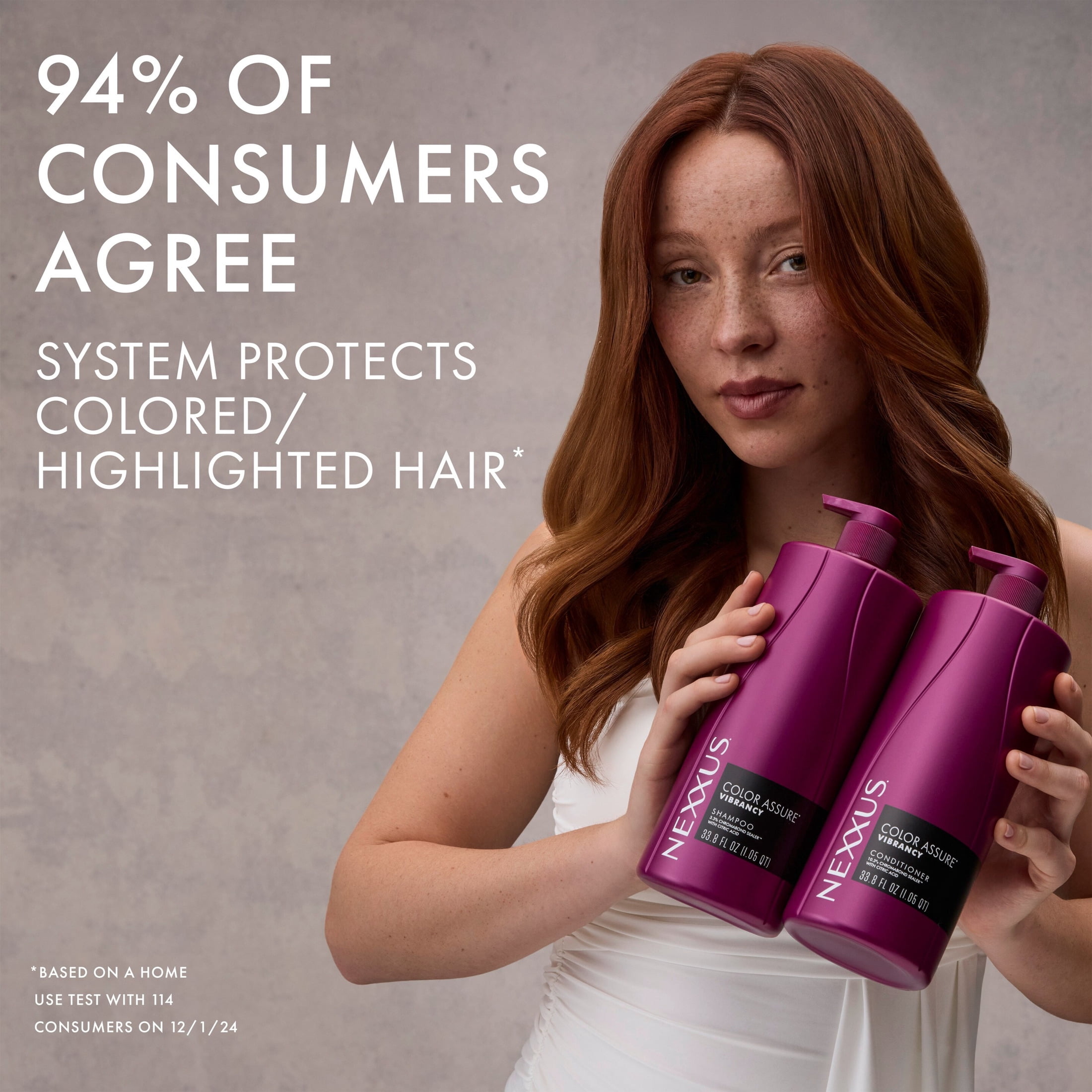 Nexxus Color Assure Shampoo for Color Treated Hair for Vibrancy Powered by Chromabond Sealer with Citric Acid ,33.8 fl oz