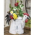 thumbnail image 2 of Decorative Metal Rooster Vase / Faux Watering Can, 2 of 2