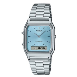 Casio W-214HC-1AVCF Men's Black Chronograph Watch with Solar