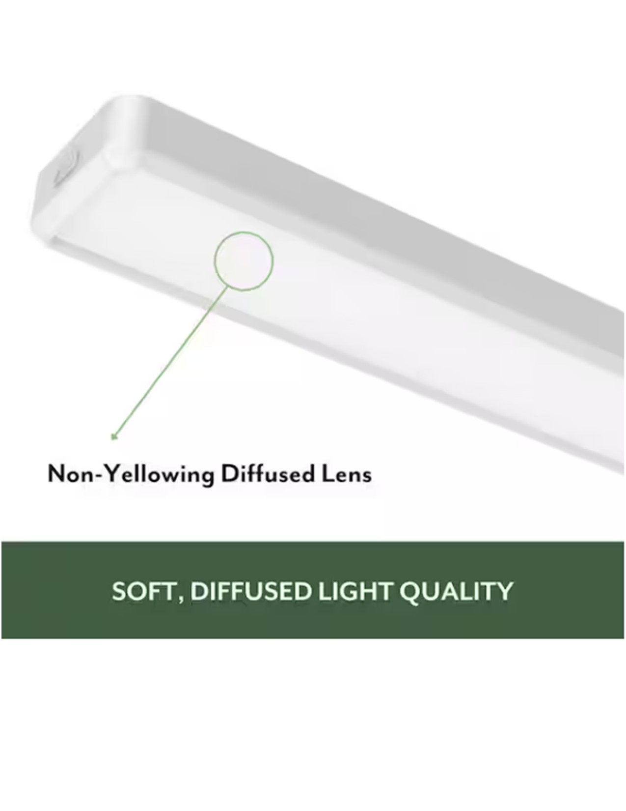 ETI 4 ft. x 6 in. Runden White Modern LED Flush Mount Ceiling Light, 3300 Lumen, 3CCT Color Preference, Dimmable, 120V, C05015401A