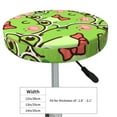 thumbnail image 4 of Balery Cute Green Frog Velvet Round Bar Chair Cushion Cover Adjustable, Protects From Scratches And Stains, Soft & Washable Ideal For Wooden And Metal Stools - 13 Inch, 4 of 7