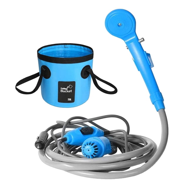 Bomba Portátil de 12V Carga Eléctrica para Viajes Al Aire Libre Compacta de Mano y Plegable Perfecl
