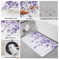 thumbnail image 6 of Purple Eucalyptus Bath Mat 3 Piece Bathroom Rug Set, Botanical Plant Rustic Branch Floral Non Slip Bath Rug Contour Mat and Toilet Lid Cover, Absorbent Shower Mats Soft Bath Rugs and Mats Sets, 6 of 8