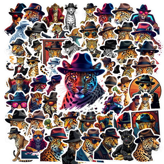 Waterproof Stickers Vinyl Animal Stickers Durable Stickers Waterproof Cartoon Stickers for Laptops Notebooks Suitcases