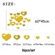 thumbnail image 3 of Set de 16 pegatinas de espejo acrílico en forma de corazón, color dorado, 3 of 4