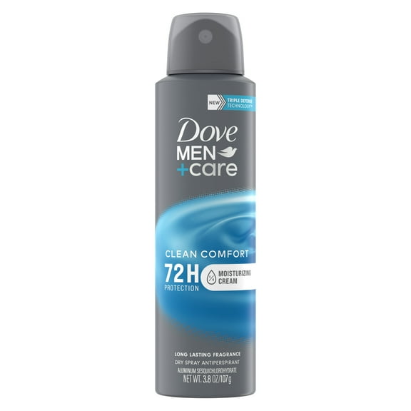 Dove Men Care Long Lasting Antiperspirant Deodorant Dry Spray, Clean Comfort, 3.8 oz