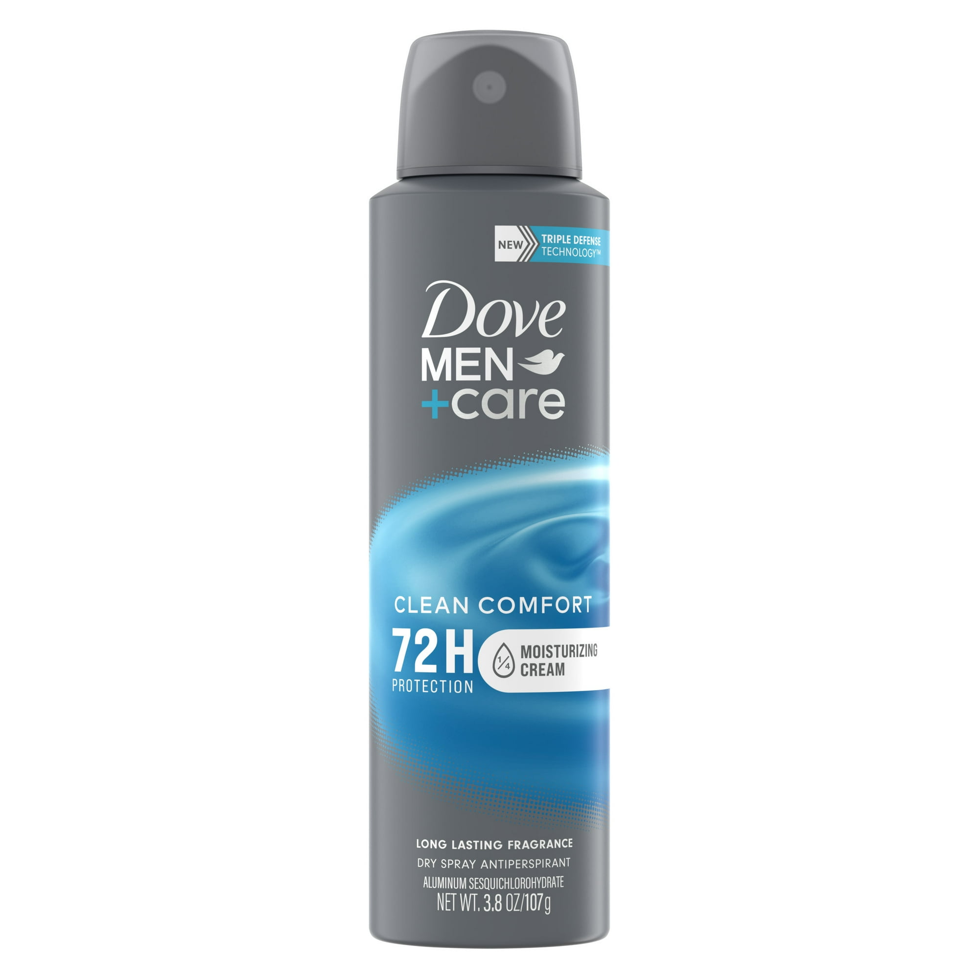 Dove Men+Care Antiperspirant Deodorant Dry Spray For Men 72-hour Sweat And Odor Protection Clean Comfort With Triple Defense Technology™ ,3.8 oz