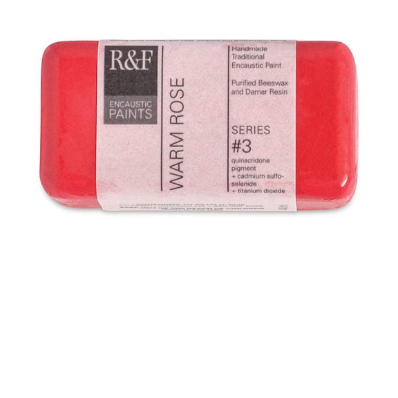 R&F Handmade Paints - Encaustic Paint Cake - 40ml Cakes - Warm Rose