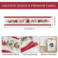 thumbnail image 5 of mubwai Christmas Poinsettia Table Runner 13x72 Inch Red Floral Pine Branch Seasonal Winter Holiday Kitchen Dining Table Decoration for Indoor Outdoor Home Party Decor, 5 of 5