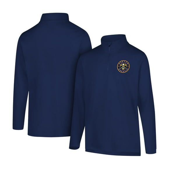Ultra Game Men's Standard Quarter Zip Pullover Long Sleeve Tee, Navy, Small