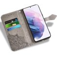 thumbnail image 3 of Compatible with Samsung Galaxy S22 Plus 5G Wallet Case and Tempered Glass Screen Protector Flip Cover Card Holder Cell Phone Cases for Gaxaly S22+5G Galaxies S22plus 22S + S 22 22+ G5 Women Men Gray, 3 of 13